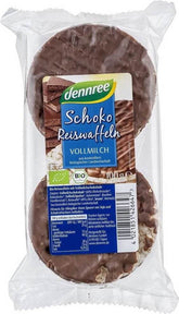 Organic rice cakes with dark chocolate 100 g - DENNREE